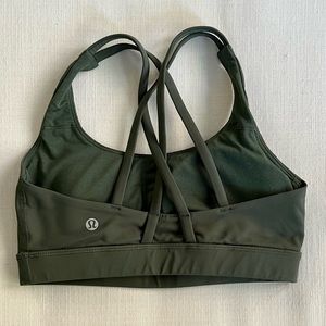 Lululemon sports bra, olive green